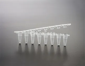 0.1ml PCR Tube Strip of 8 Tubes Flat Caps